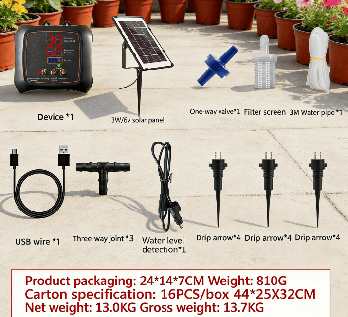 đ§ 12-Plant Solar Drip Irrigation Kit đ„