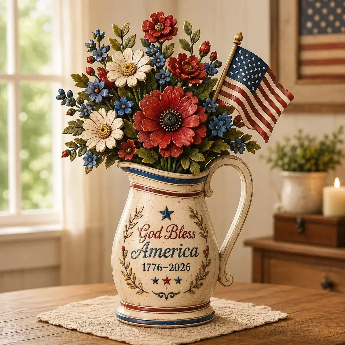 LibertyBloom – America 250th Anniversary Floral Keepsake