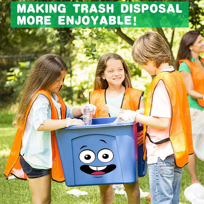 EcoSmile – Eco-Friendly Trash Can Face Sticker Set