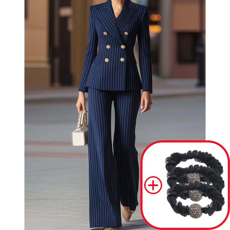 FemmeLine – Women’s Tailored Pinstripe Suit