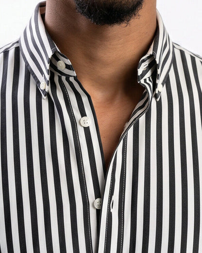 Laurent — Long Sleeve Striped Shirt