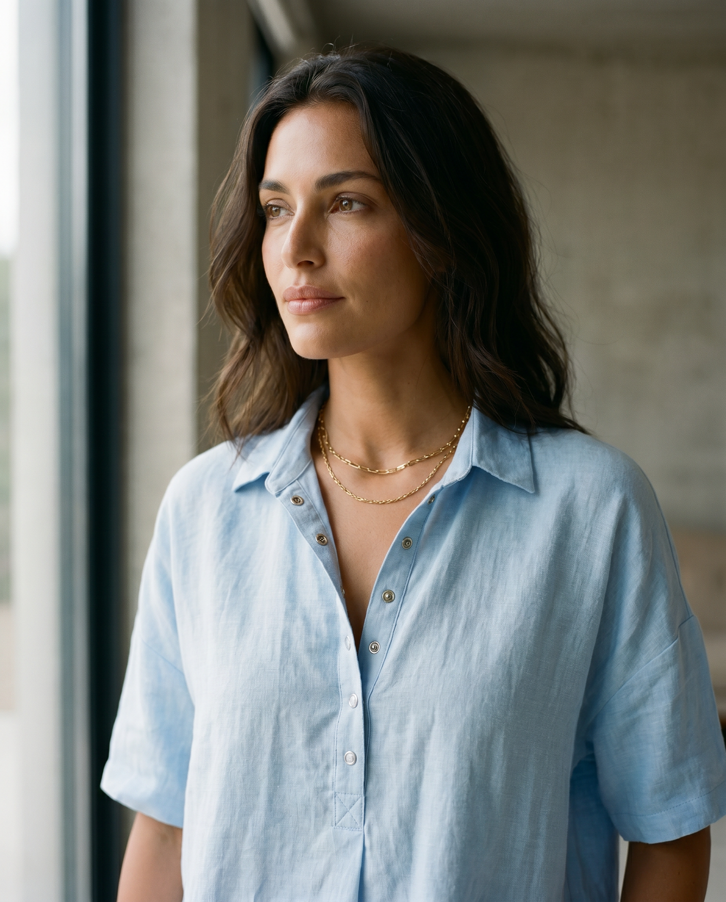 Malin — Linen Relaxed Fit Shirt with Classic Collar