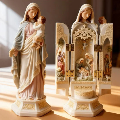 Celestial Birth - Renaissance Nativity Triptych