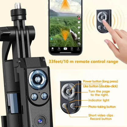 TrackPro – 360° Auto Face Tracking Selfie Stick Tripod