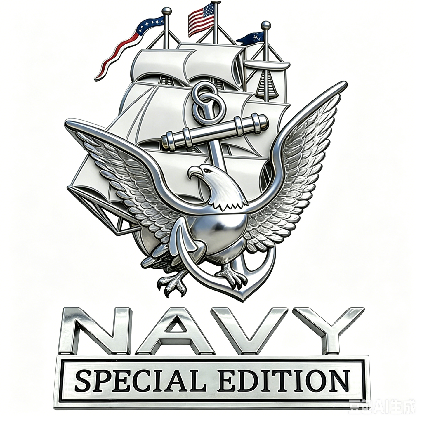 NavyHonor – Navy Veteran Metal Auto Emblem