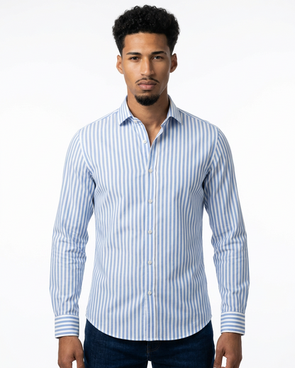 Laurent — Long Sleeve Striped Shirt