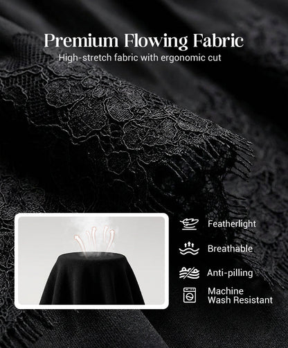 LunaLace - Chic Pleated Lace Trim Mini Skirt