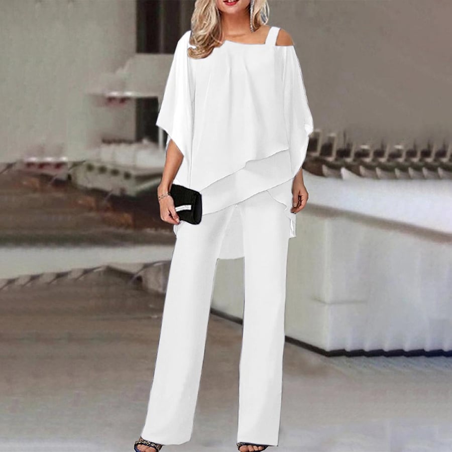 PureLuxe – Women’s Layered Chiffon Outfit Set