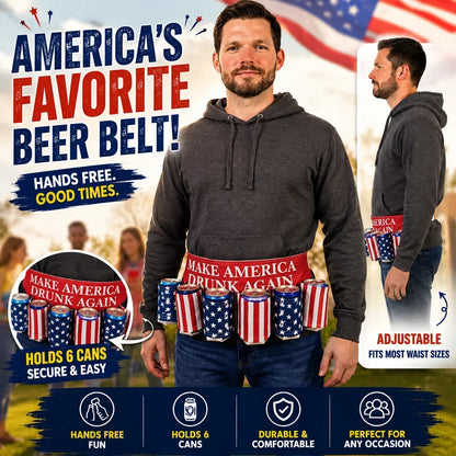 DrinkMate – Adjustable 6-Can Beverage Holster Belt