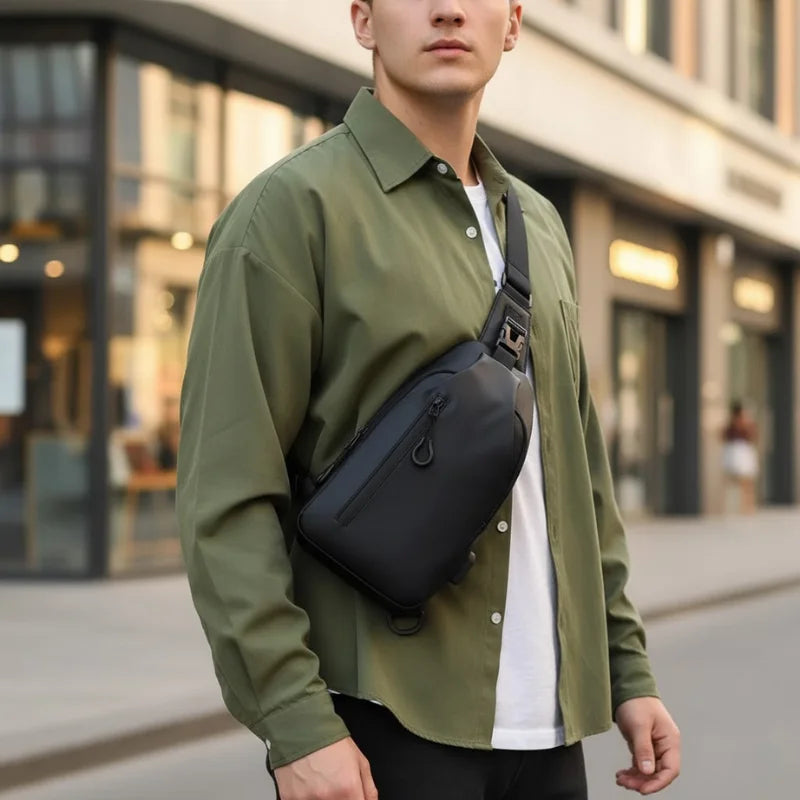SyncPack™ – Waterproof Crossbody Bag with USB Port
