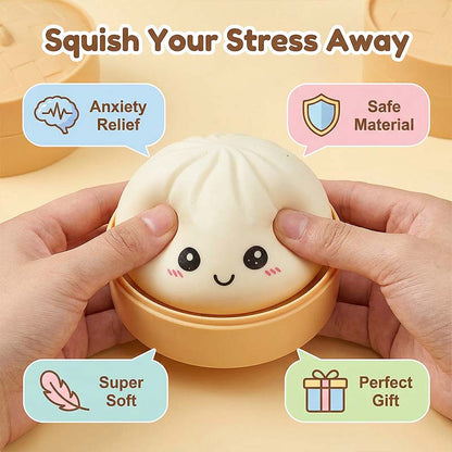 SquishJoy – Ultra-Rare Rainbow Smiling Dumpling Squishy Toy