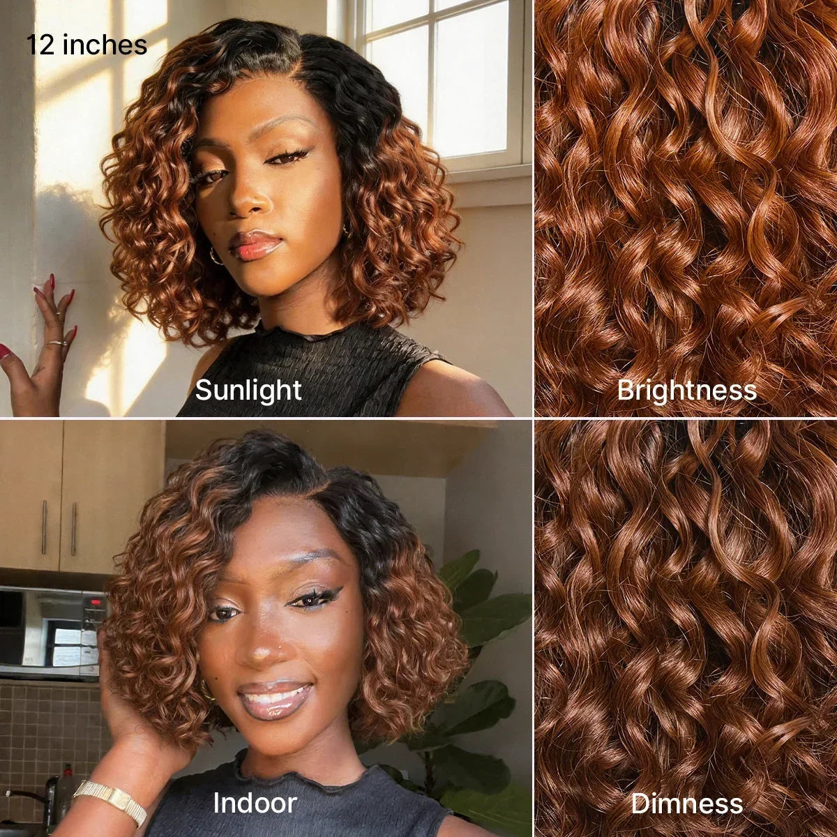 CurlLuxe – Ready-to-Go Glueless Curly Bob Wig