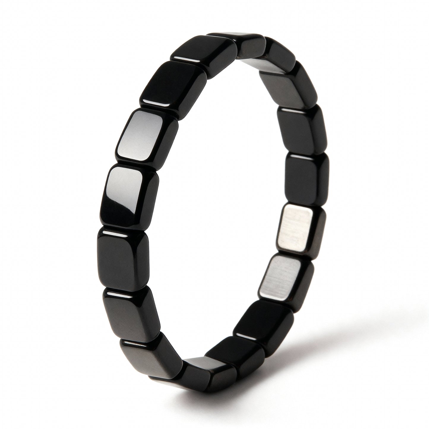 StoneAura – Natural Hematite Beaded Bracelet