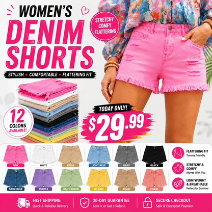 UrbanEase – Women’s Casual Denim Shorts