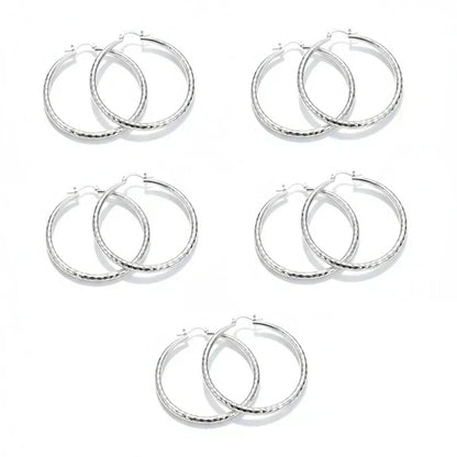 LumiLuxe – Brilliant Diamond Cut Hoop Earrings