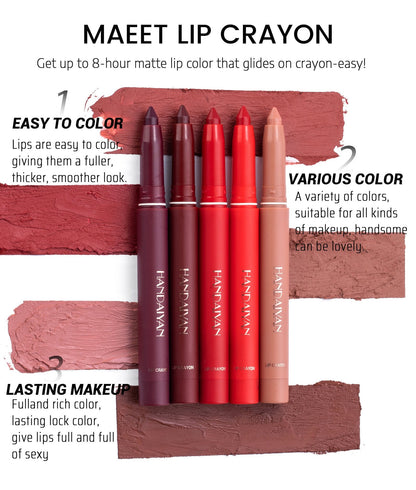 VelvetEase – Matte Lipstick Pencil Set