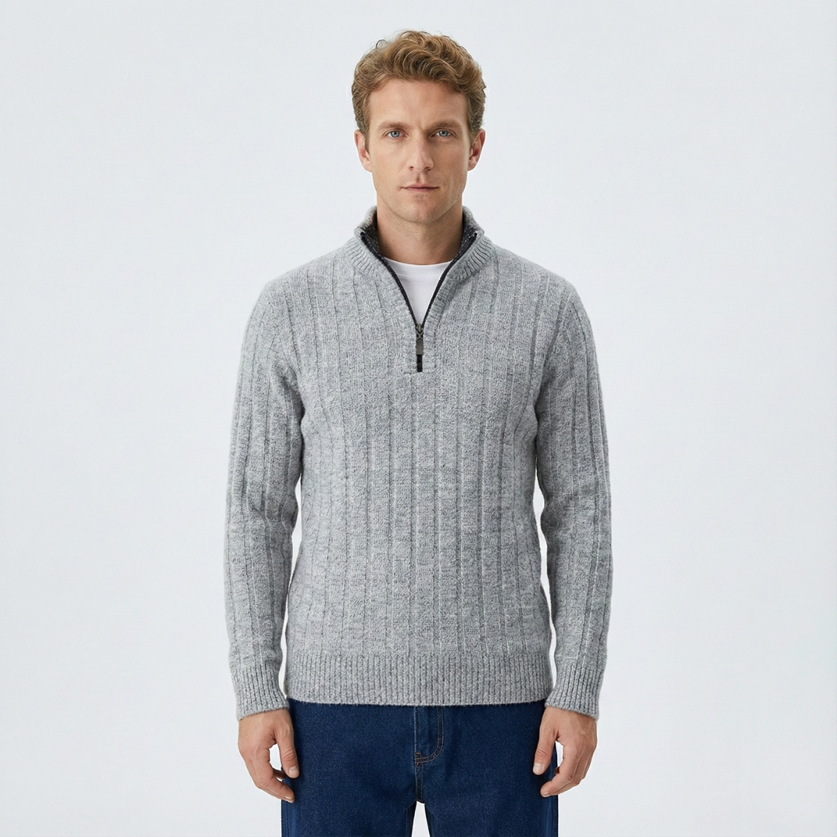 Freddie Quarter Zip Sweater