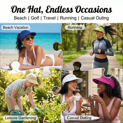 SunPony – UPF 50+ Ponytail Sun Visor Hat