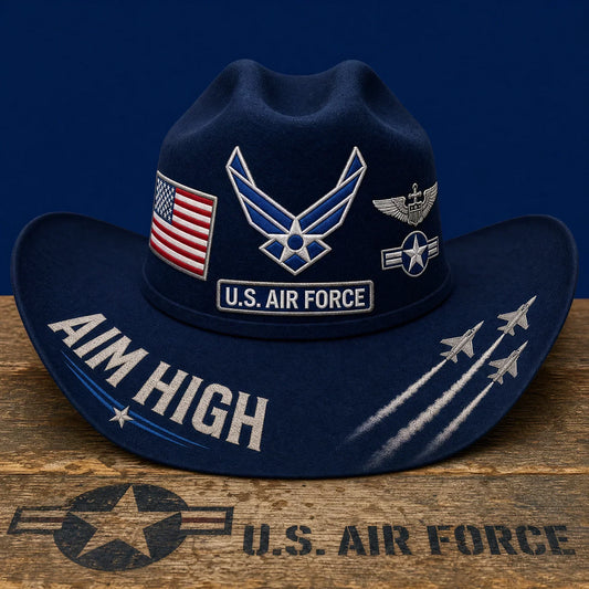FreedomRidge – Aim High Air Force Western Hat