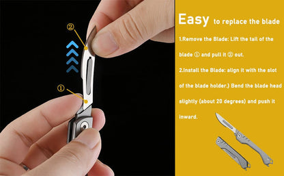 BladeSwift - Folding Scalpel Knife + 10 Replaceable Blades