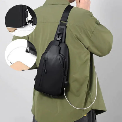 Waterproof Crossbody Bag with USB Port - SyncPack™