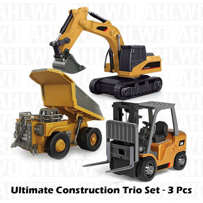 TitanSite – Interactive RC Excavator, Dump Truck & Forklift Set