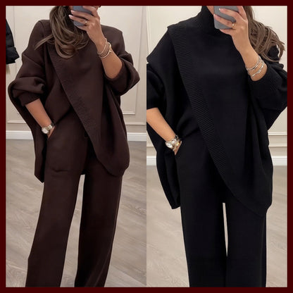 TranquilThreads - Oversized Knit Set – Casual Sophistication
