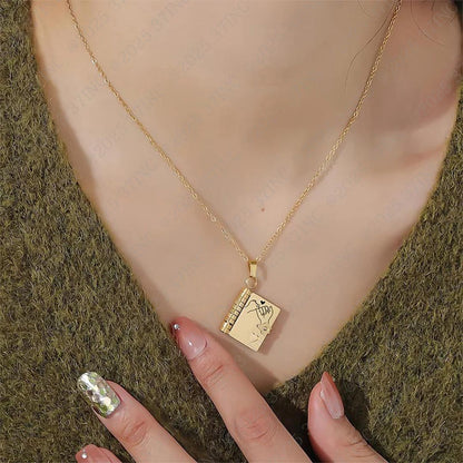 HeartWords - Openable Book Necklace