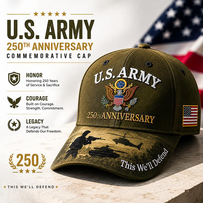 HonorStitch - 250 Years Army Anniversary Cap