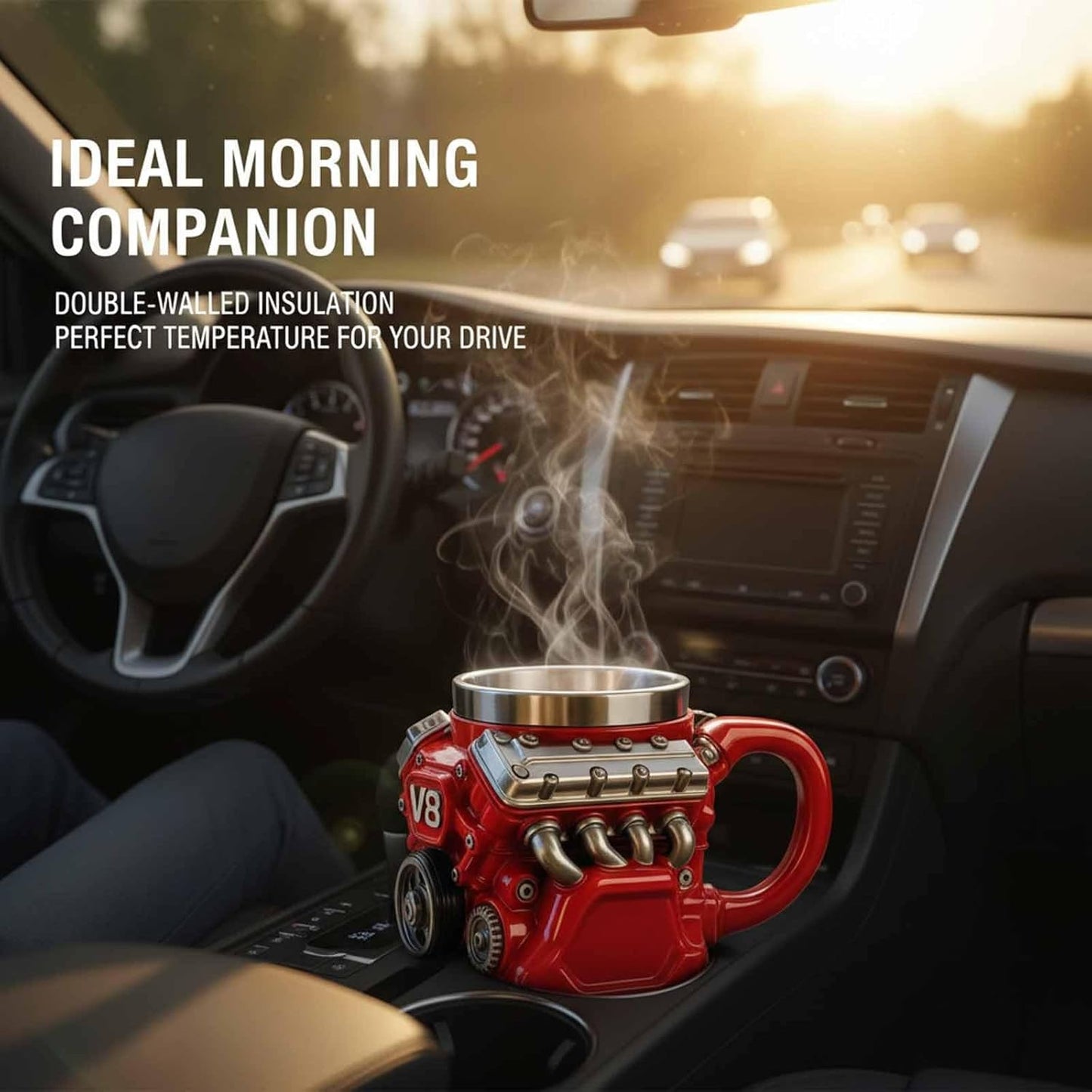 ⚡Ultimate V8 Engine Stainless Steel 3D Mug & A Gearhead's Dream✨