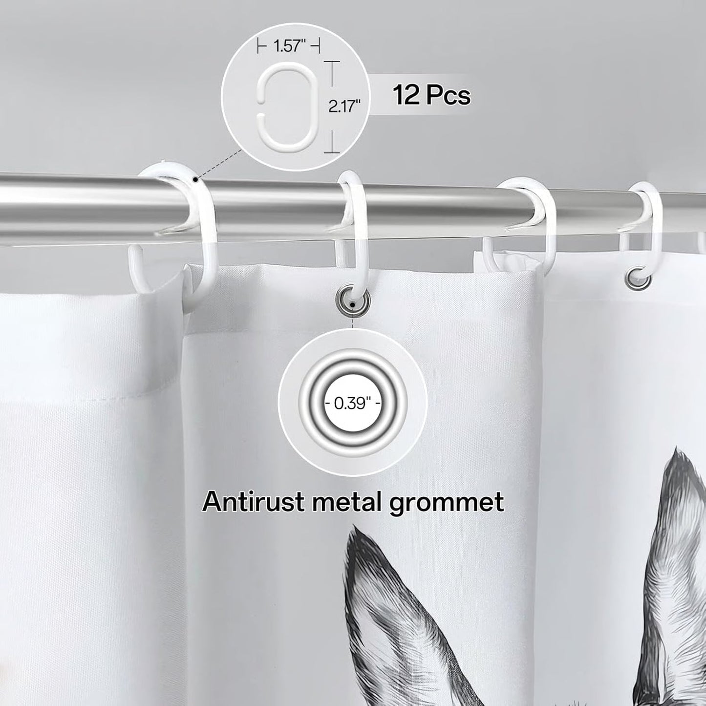 "Are You Pooping?" Donkey Shower Curtain