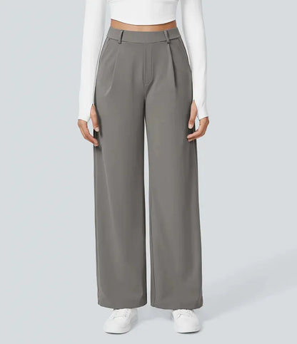 EleganceFit – High Waist Straight Casual Pants