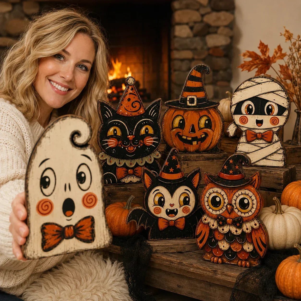 HarvestHeirloom – Vintage Holiday Wooden Figurine Collection
