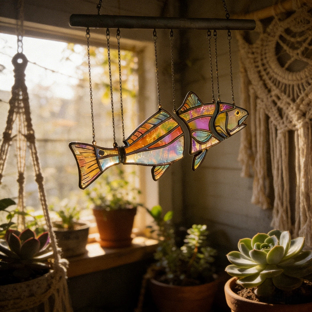 AquaLume – Handcrafted Fish Window Art