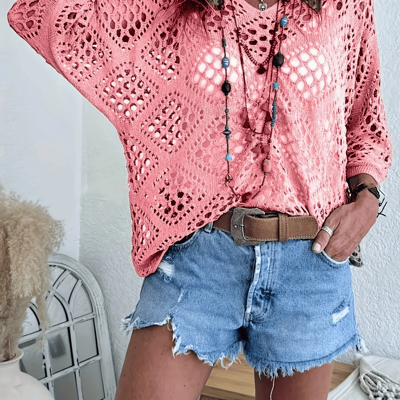 CoastalMuse – Elegant Boho Crochet Top