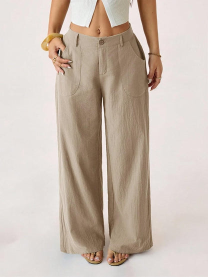 Linenora – Summer Cotton-Linen Palazzo Pants