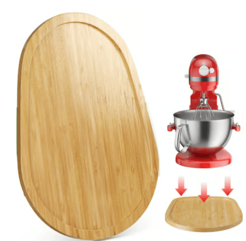 SlideEase – Food-Grade Bamboo Mixer Moving Tray