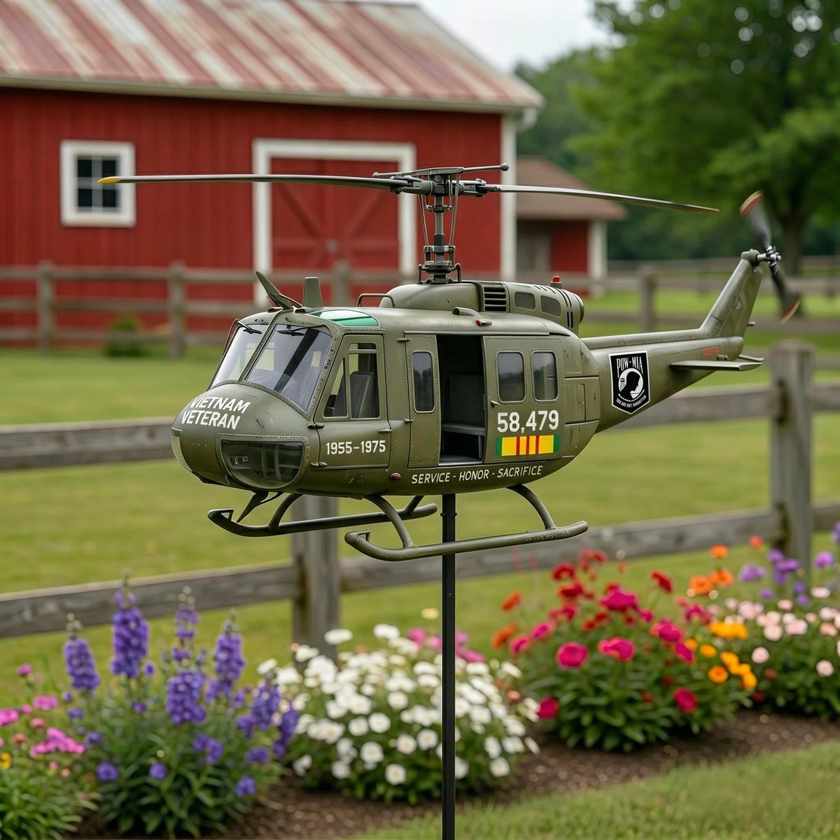 SkyHonor – Vietnam Veteran UH-1 Helicopter Wind Spinner