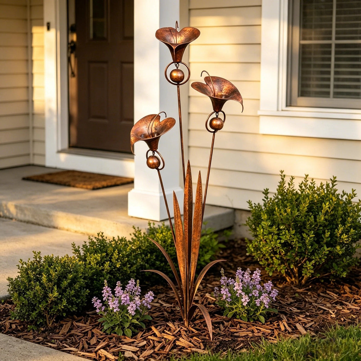 EmberPetal – Handcrafted Copper Lily Accent