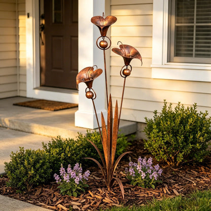 EmberPetal – Handcrafted Copper Lily Accent