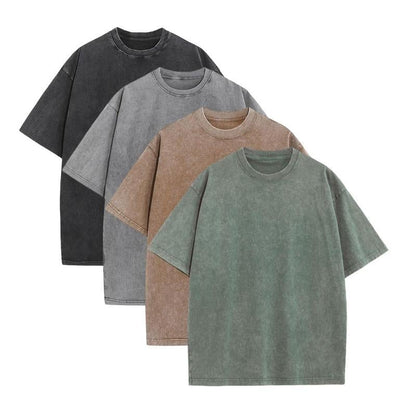 Oversoul – Relaxed Fit Acid Wash Tees