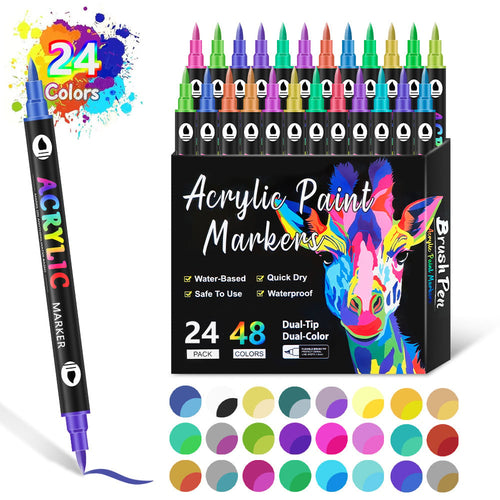 ColorCraft - Dual Tip Acrylic Marker for Precision Art