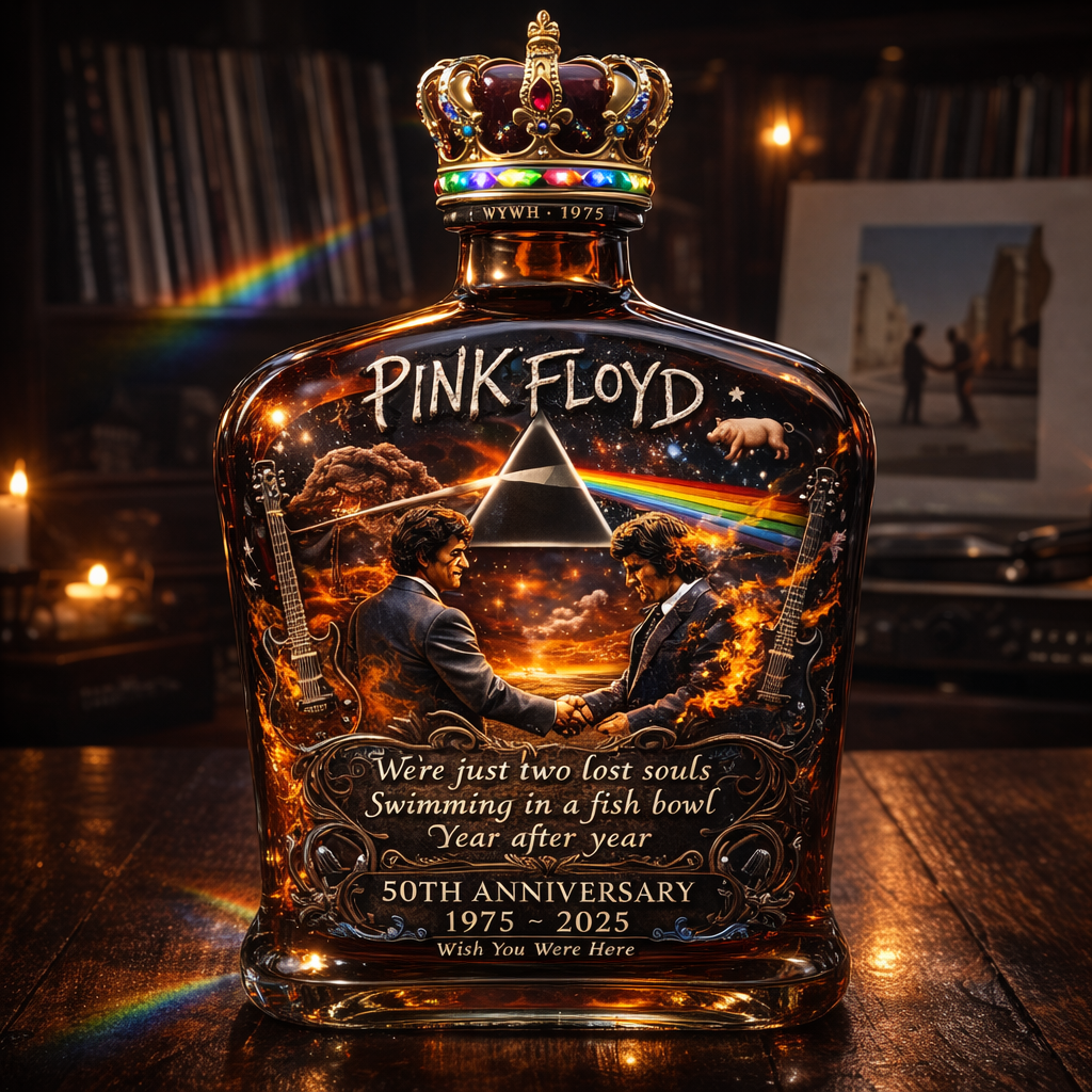 Pink Floyd – “Wish You Were Here” 50th Anniversary Collector’s Whiskey Bottle