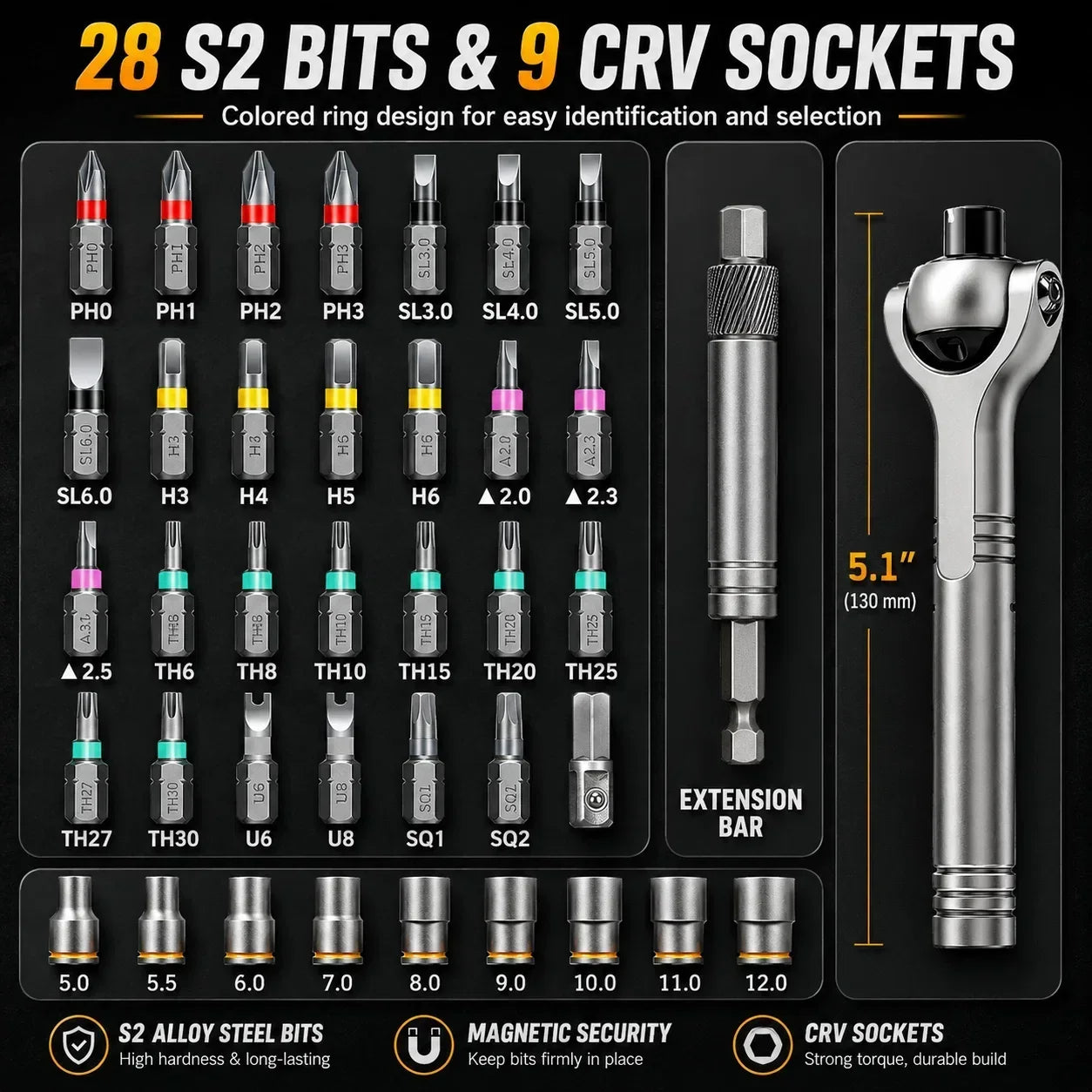 TorquePro | 40-in-1 Ratchet Screwdriver Set