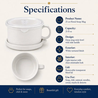 BloomBowl – Floral Handled Soup Mug