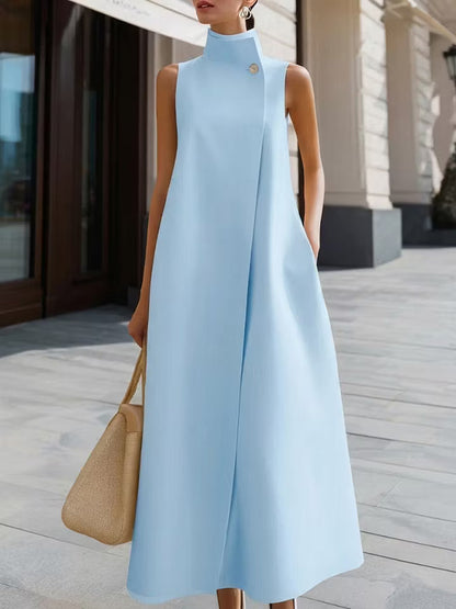 LinenBloom – Sleeveless Casual Cotton Linen Dress