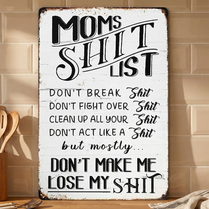 MamaRules – Rustic Funny Home Sign