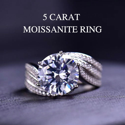 RomaBrilliance – Elegant 5 Carat Moissanite Ring