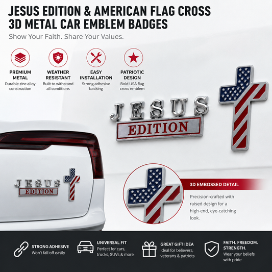 GraceSeal – Blessed Cross Metal Emblem Badge