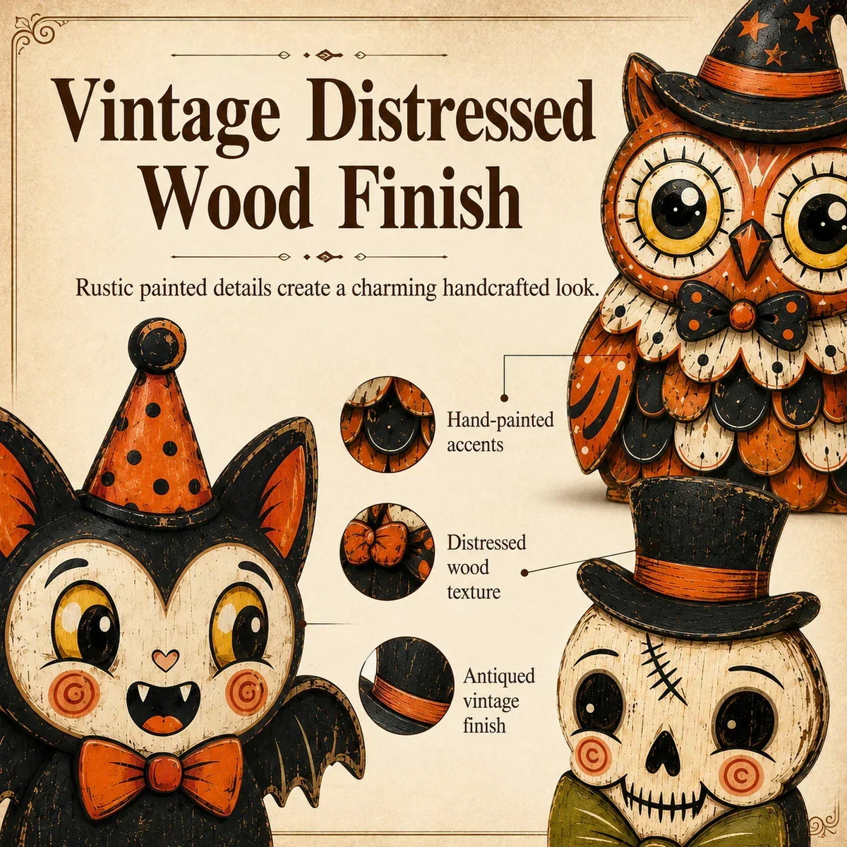 HarvestHeirloom – Vintage Holiday Wooden Figurine Collection